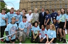 School children inspired by tennis trip to Westminster to play under Big Ben